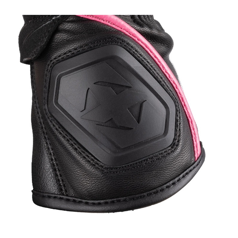 Damen-Motorradhandschuhe Oxford RP-5 3.0 schwarz-weiß-rosa