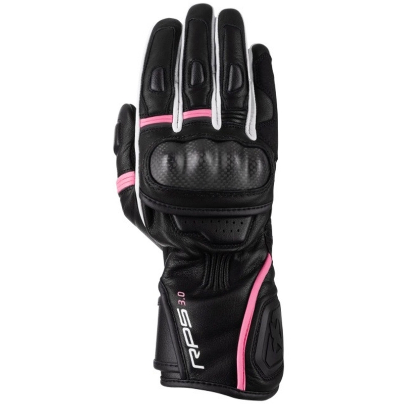 Damen-Motorradhandschuhe Oxford RP-5 3.0 schwarz-weiß-rosa