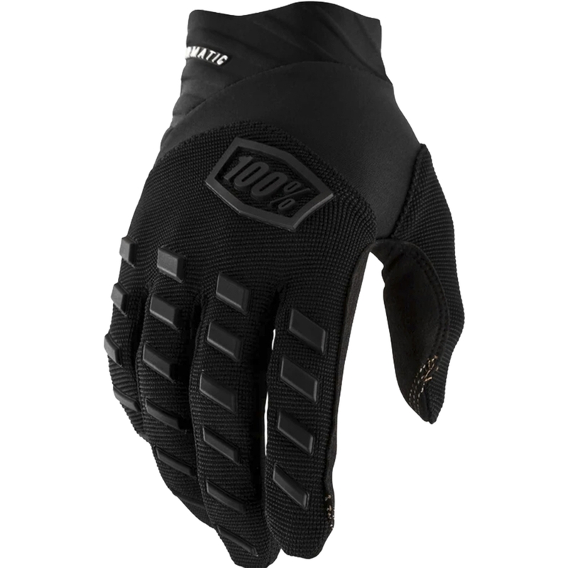 Kinder-Motocrosshandschuhe, 100 % Airmatic, schwarz
