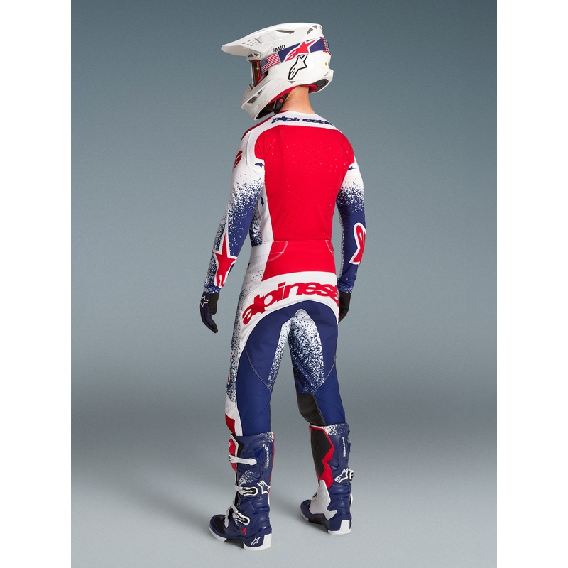 Alpinestars Techstar Unity Motocross-Trikot in limitierter Auflage, rot-weiß-blau