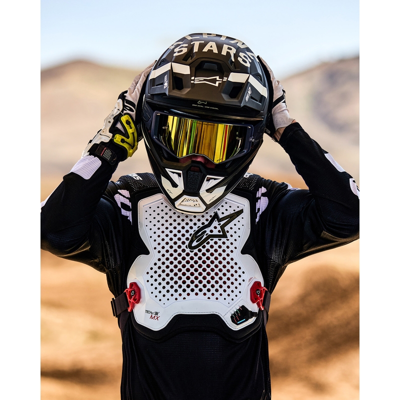 Alpinestars TECH-AIR®MX Plasma-Airbagweste, weiß-schwarz-rot
