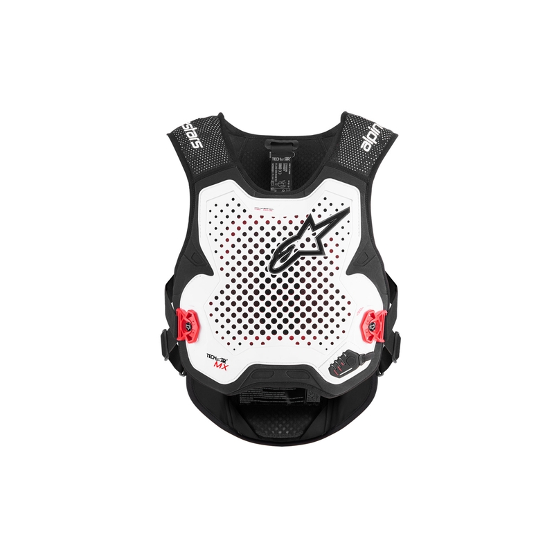 Alpinestars TECH-AIR®MX Plasma-Airbagweste, weiß-schwarz-rot