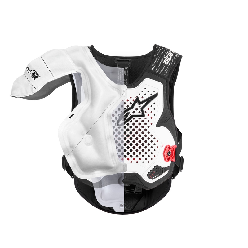 Alpinestars TECH-AIR®MX Plasma-Airbagweste, weiß-schwarz-rot