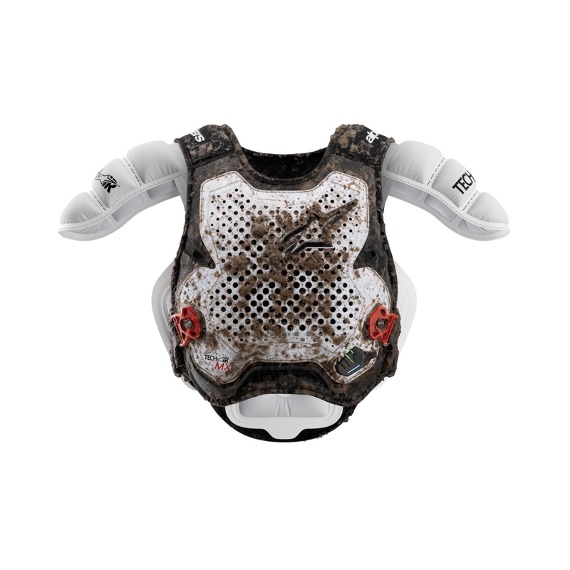 Alpinestars TECH-AIR®MX Plasma-Airbagweste, weiß-schwarz-rot