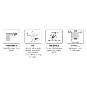Adjustable license support PUIG schwarz