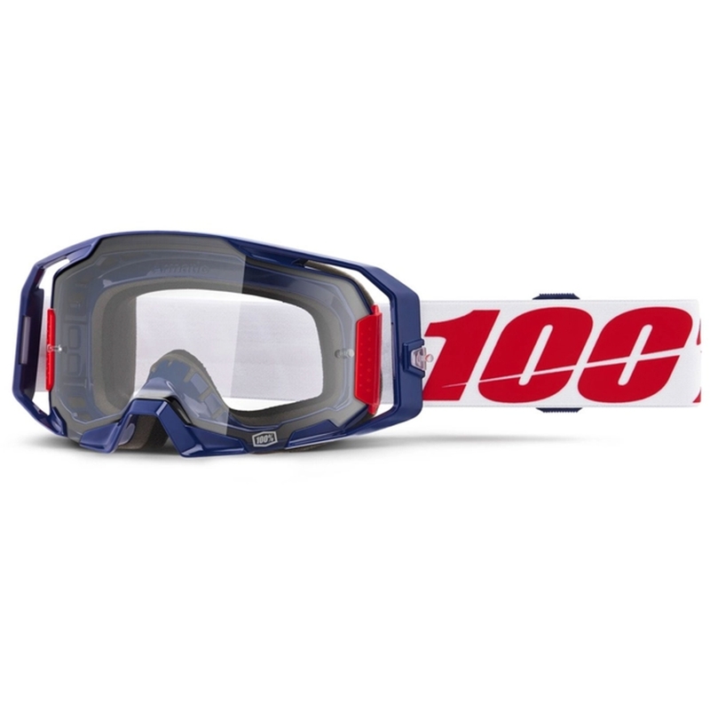 100 % ARmatic Mach Z Motocross-Brille mit klarem Plexiglas