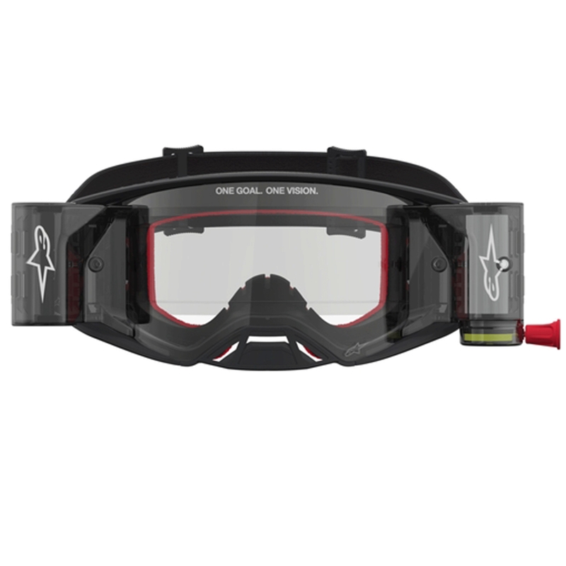 Alpinestars Supertech ROLL-OFF Motocross-Brille, schwarz-silber mit klarem Plexiglas