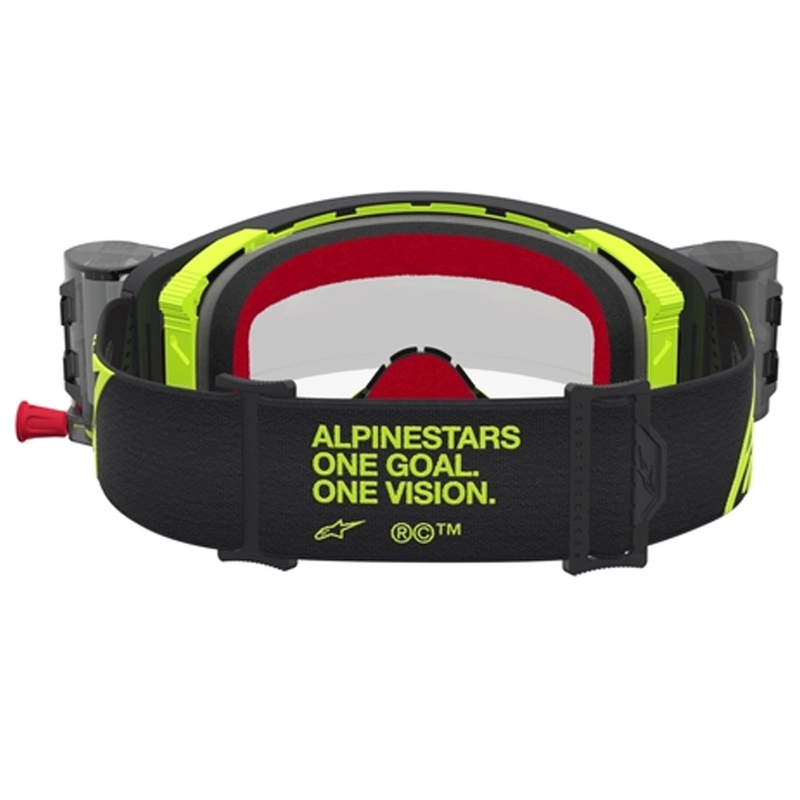 Alpinestars Supertech Firma Motocross-Brille, schwarz-fluoreszierend gelb mit klarem Plexiglas