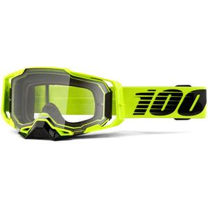 Motocrossbrille 100% ARMEGA Nuclear Citrus gelb (klar plexi)