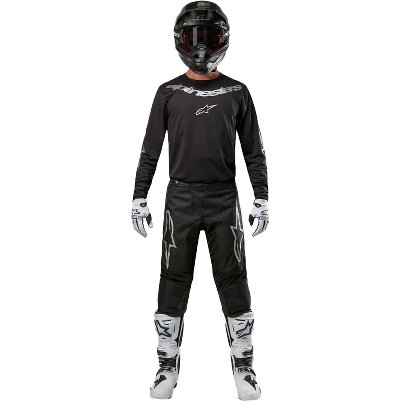 Alpinestars Fluid Graphite Motocrosshose schwarz-silber
