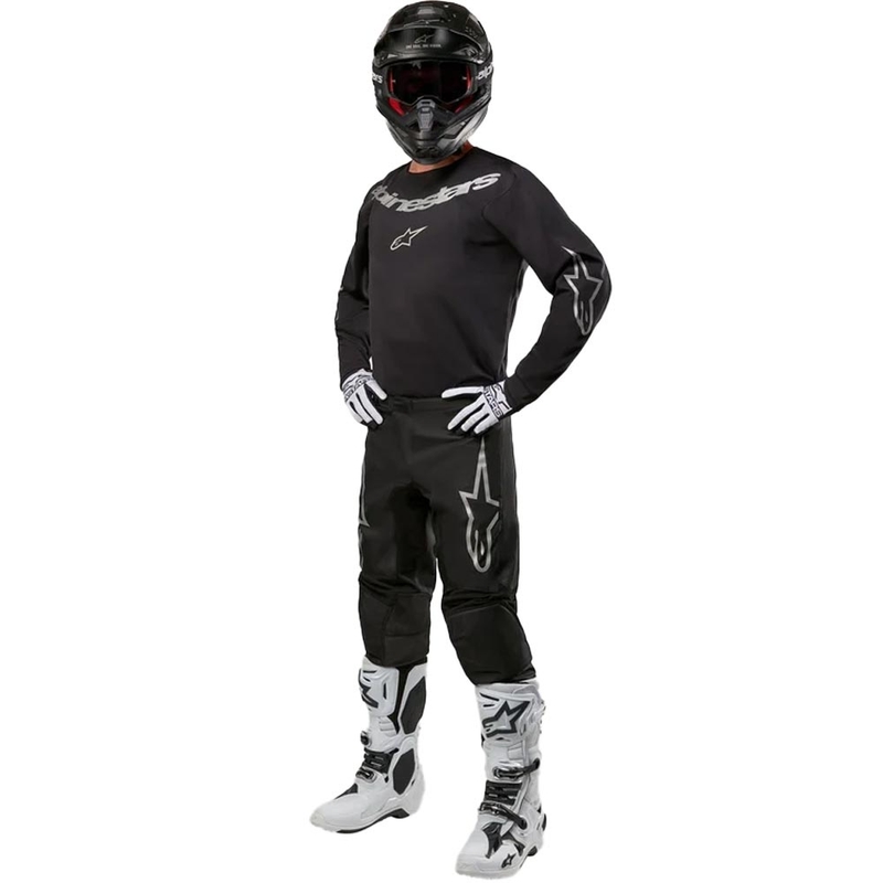 Alpinestars Fluid Graphite Motocrosshose schwarz-silber