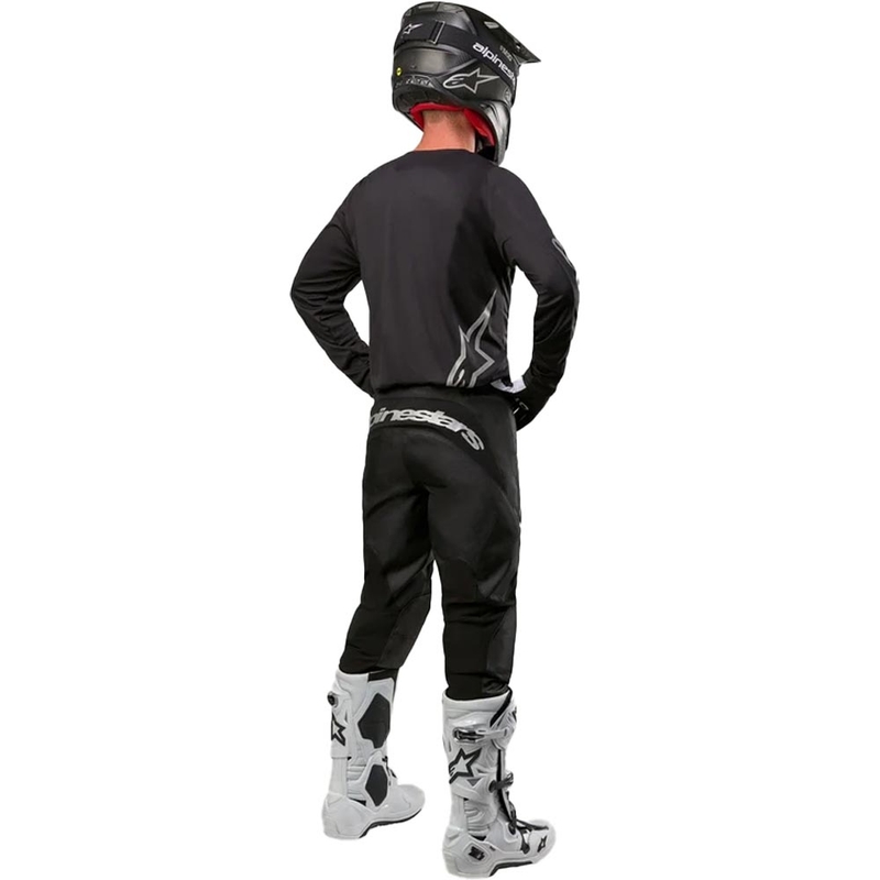 Alpinestars Fluid Graphite Motocrosshose schwarz-silber