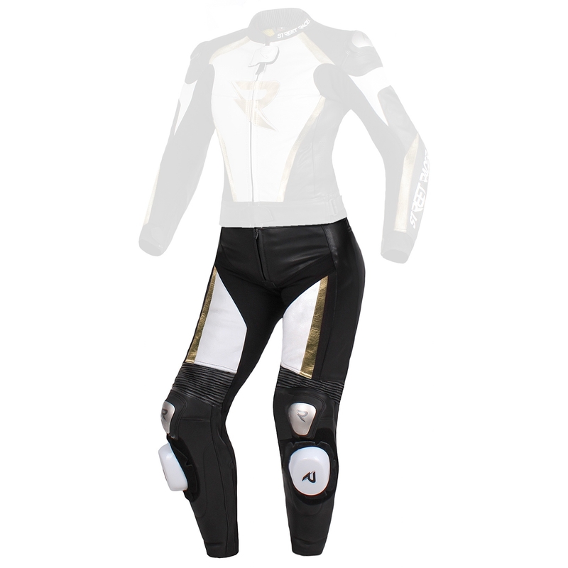 Street Racer Kiara schwarz-weiß-goldene Damenhose - II.