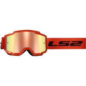 Motocross-Brille LS2 Charger HV orange mit Iridium-Plexiglas