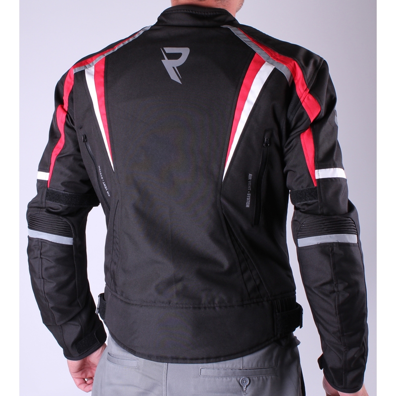 Street Racer Clasic Schwarz-Weiß-Rot Motorradjacke Ausverkauf