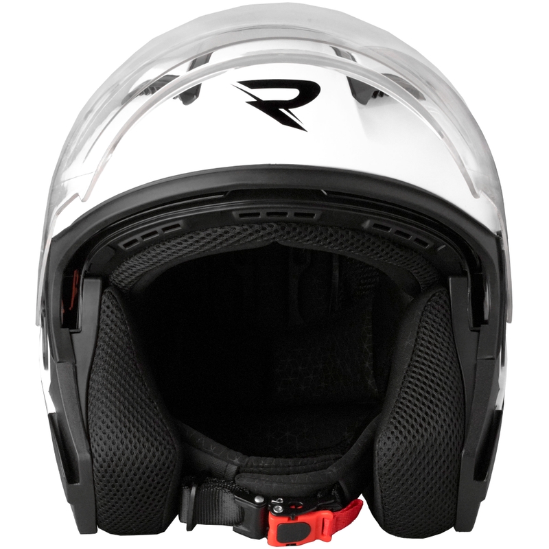 Offener Motorradhelm Street Racer Sonic, glänzend weiß-schwarz - II. Qualität