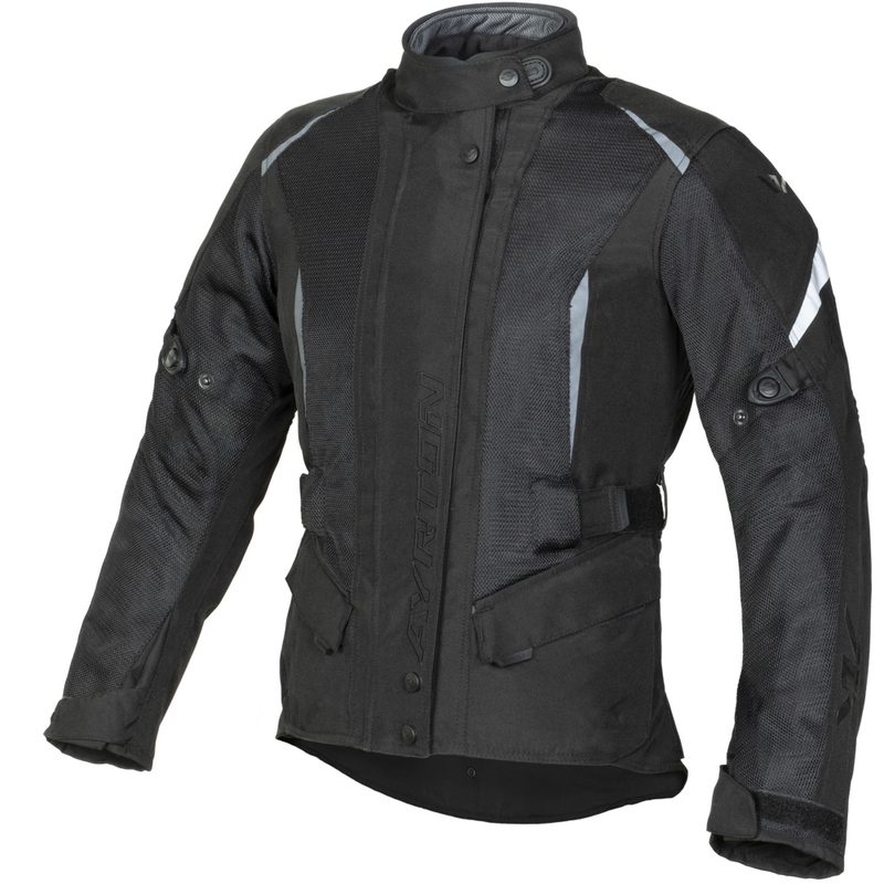 Damen-Motorradjacke Ayrton Teressa II Flow schwarz-grau - 2. Wahl - II. Qualität