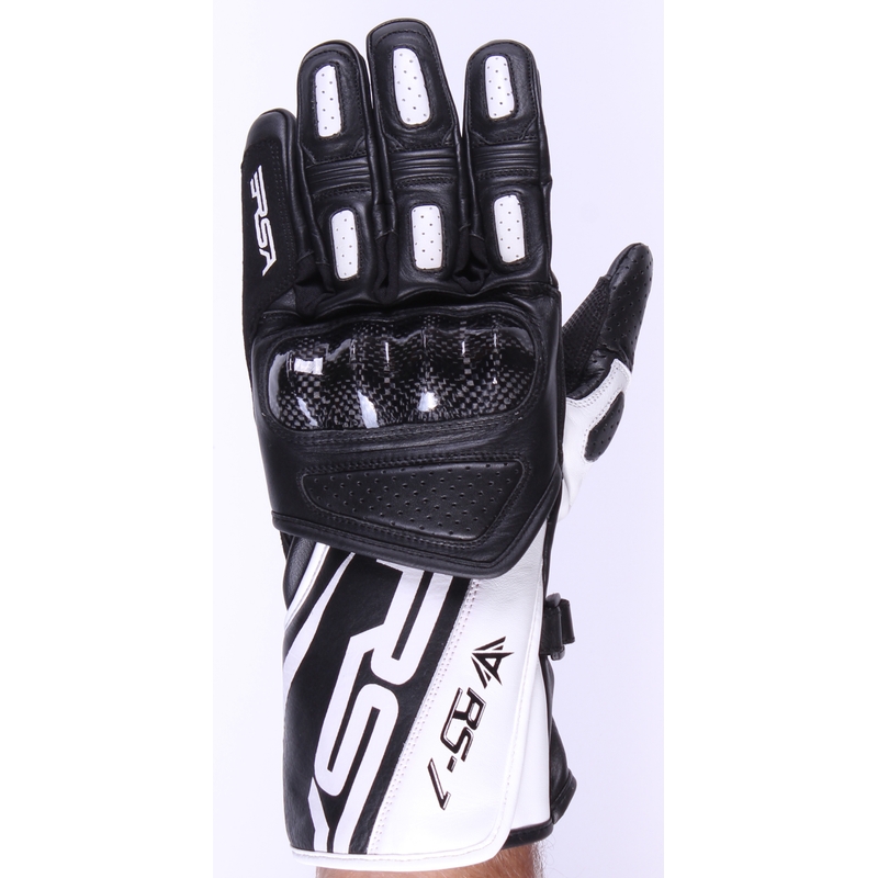 Motorradhandschuhe RSA Scoty schwarz und weiß Ausverkauf