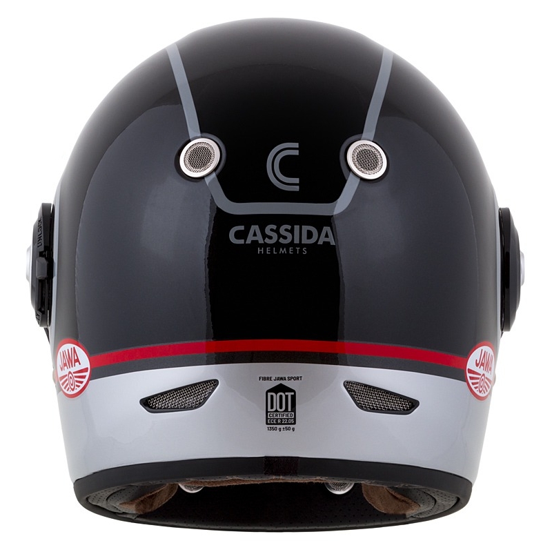 Cassida Fibre Jawa Sport Integralhelm schwarz-silber-rot 2 - II. Qualität