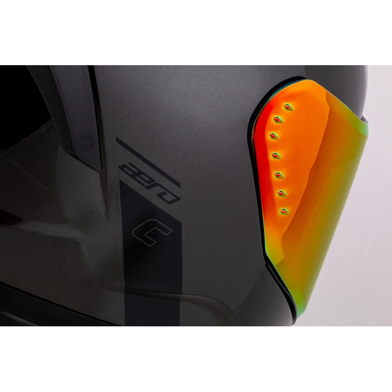 Cassida Aero Super Mono Integralhelm, glänzend schwarz, Chrom-Schwarz - II. Qualität
