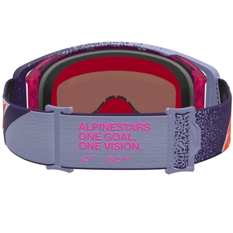 Alpinestars Supertech Hiten Motocross-Brille, lila-rot