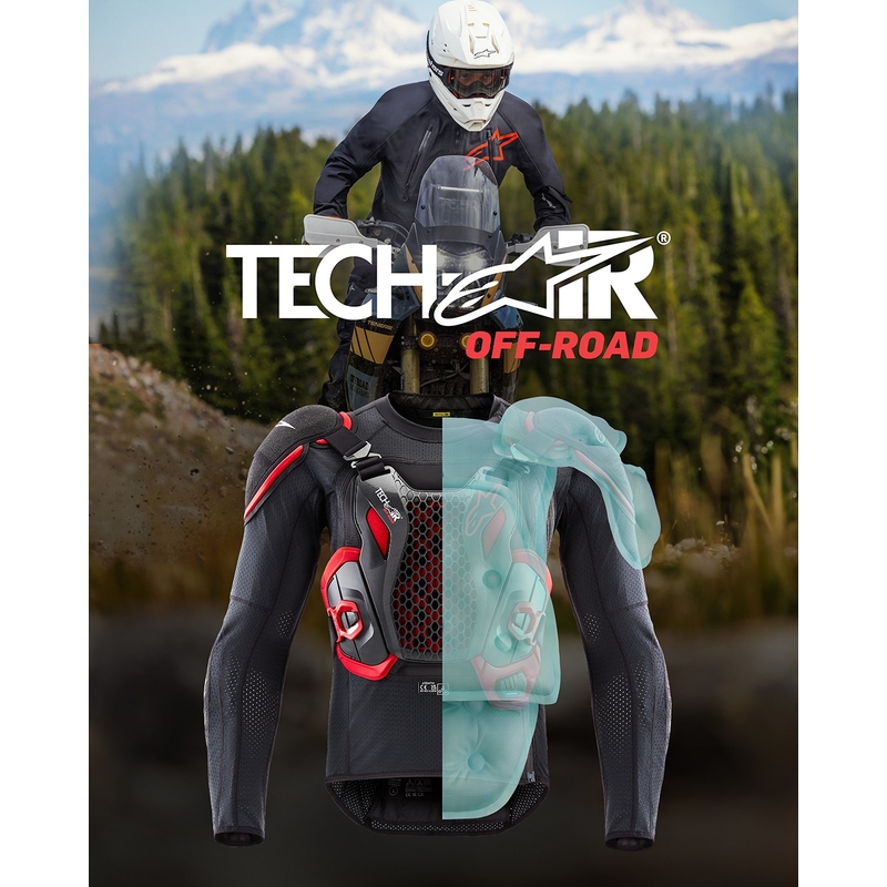 Alpinestars TECH-AIR®OFF-ROAD System-Airbagweste schwarz-rot - II. Qualität