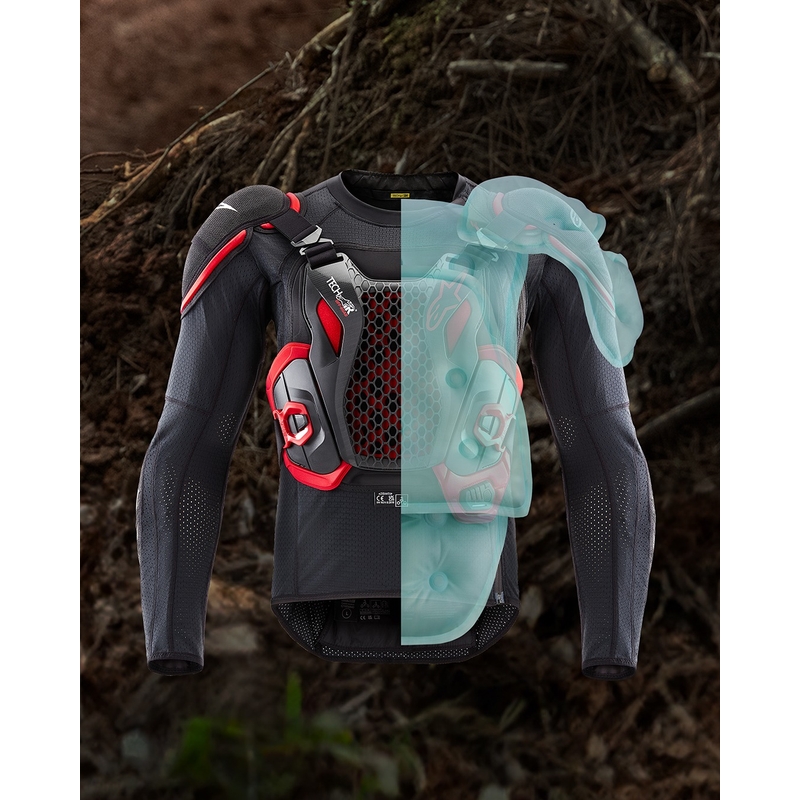 Alpinestars TECH-AIR®OFF-ROAD System-Airbagweste schwarz-rot - II. Qualität