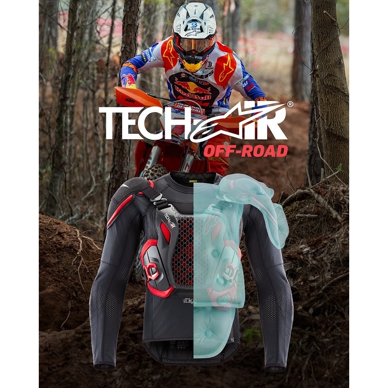 Alpinestars TECH-AIR®OFF-ROAD System-Airbagweste schwarz-rot - II. Qualität