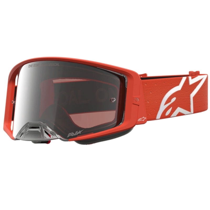 Alpinestars Supertech Vesta orange-silberne Motocross-Brille