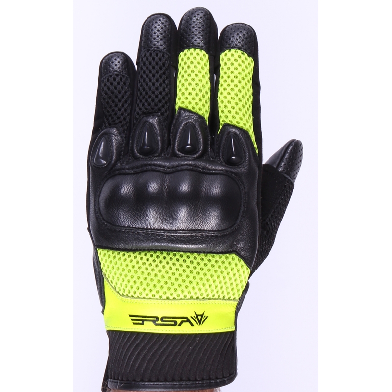Motorradhandschuhe RSA Traffic schwarz-fluo gelb Ausverkauf