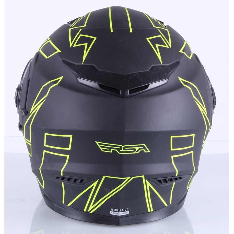RSA District schwarz-fluo gelb Integral Motorradhelm Ausverkauf