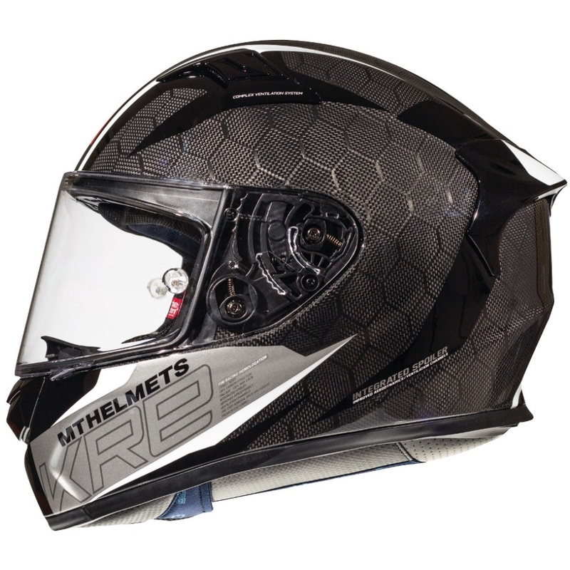 MT Kre Snake Carbon 2.0 Schwarz und Weiß Integral Motorradhelm Ausverkauf