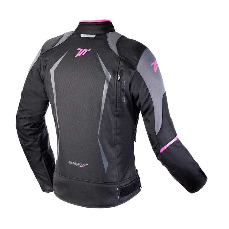 Damen Motorradjacke SEVENTY DEGREES SD-JR49 schwarz-pink - II. Qualität
