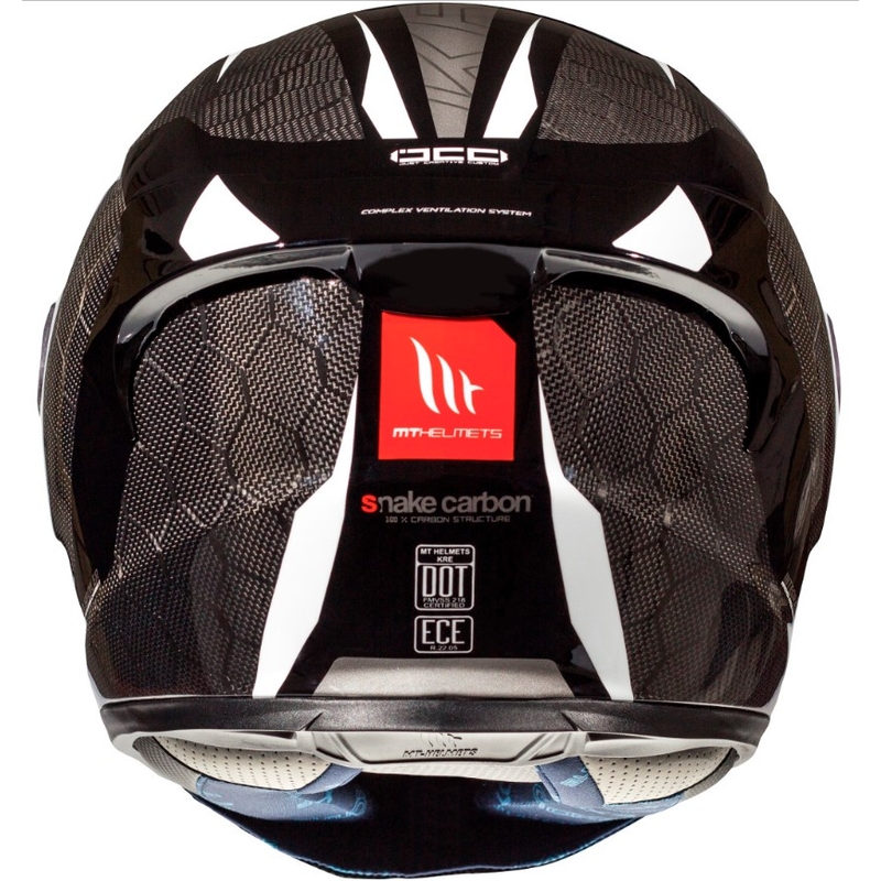 MT Kre Snake Carbon 2.0 Schwarz und Weiß Integral Motorradhelm Ausverkauf