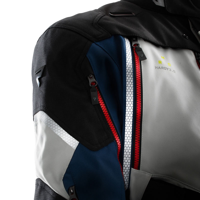 Motorradjacke Rebelhorn Hardy 3.0 blau-grau-rot 2 - II. Qualität