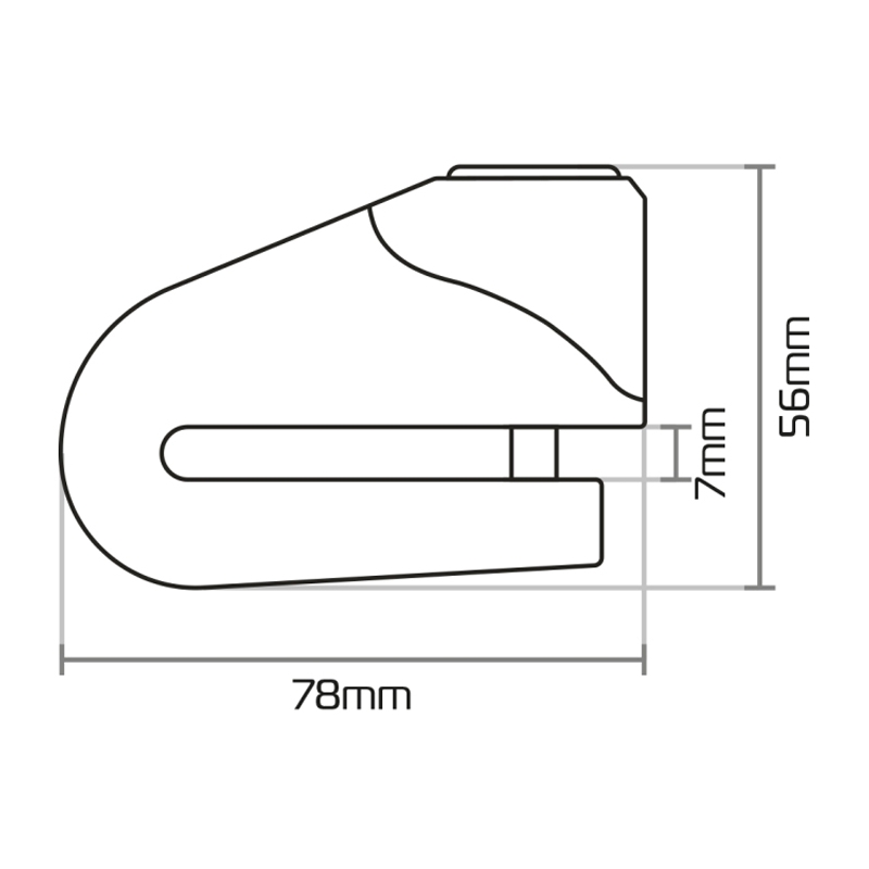 Oxford Quartz Alarm XA10 Scheibenbremsschloss gelb-schwarz - II. Qualität