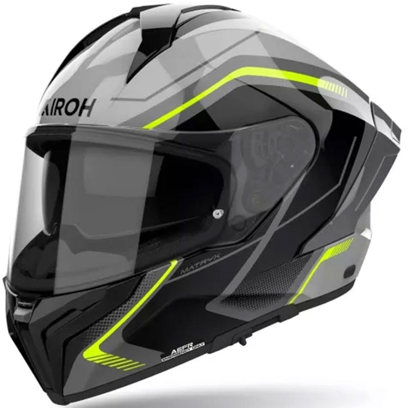 Airoh MATRYX Wide Integralhelm Motorrad schwarz-grau-gelb