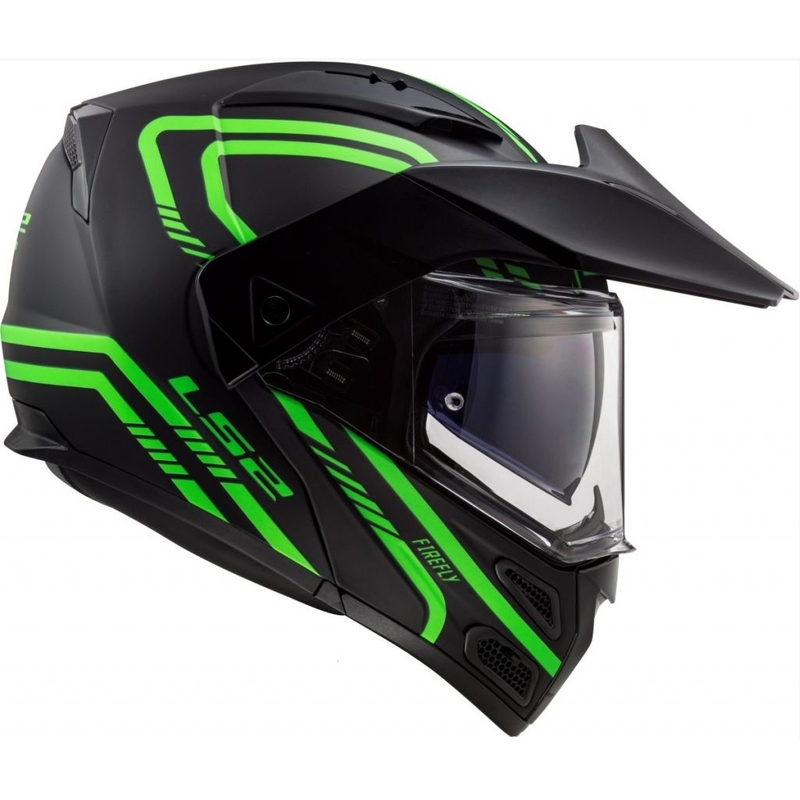 LS2 FF324 Metro EVO Firefly schwarz-fluo grüner Helm