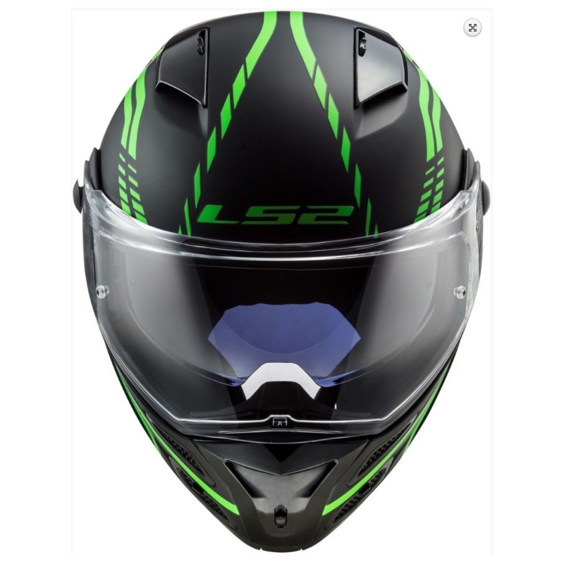 LS2 FF324 Metro EVO Firefly schwarz-fluo grüner Helm