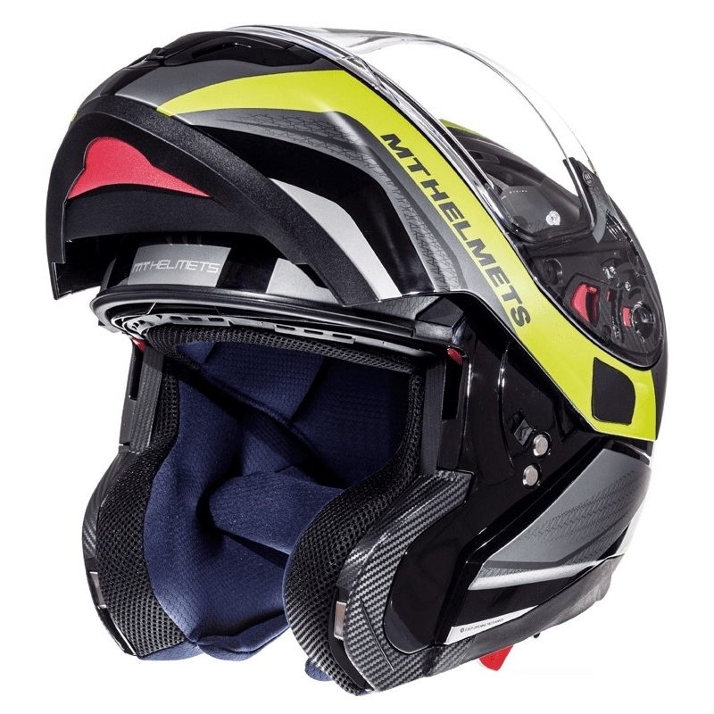 MT Atom Tarmac Motorradhelm schwarz matt-fluo gelb - Grade II