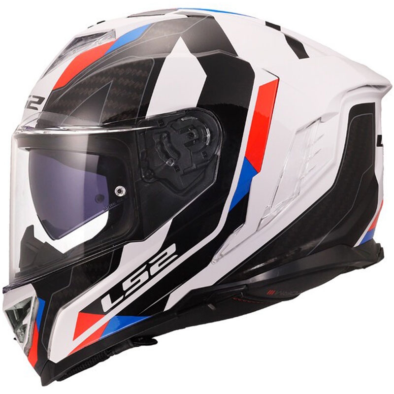 Integralhelm LS2 FF818 Storm III Sports, glänzend weiß-blau-rot - II. Qualität