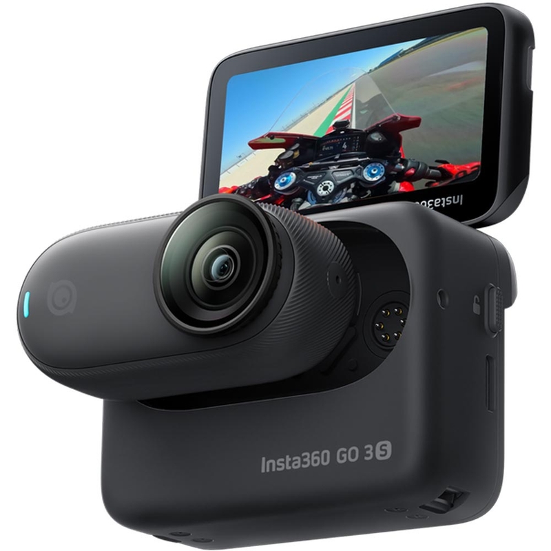 Insta360 GO 3S Motorrad-In-Helm-POV-Bundle-Actionkamera Schwarz