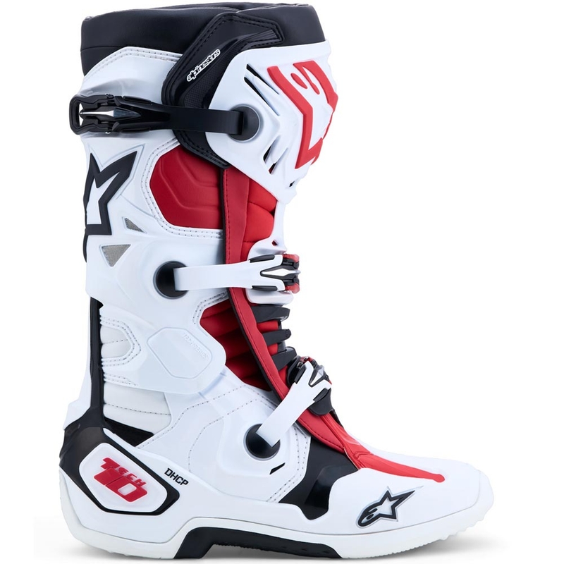 Alpinestars TECH 10 Motocross-Stiefel weiß-schwarz-rot