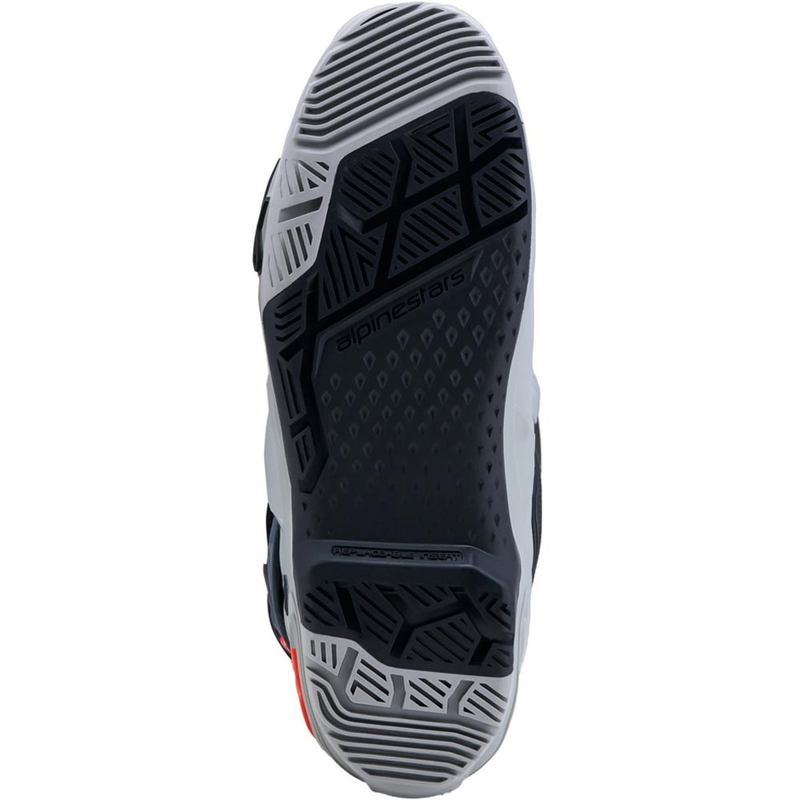 Alpinestars Tech 10 Enduro Motorradstiefel Grau-Dunkelgrau-Fluorot