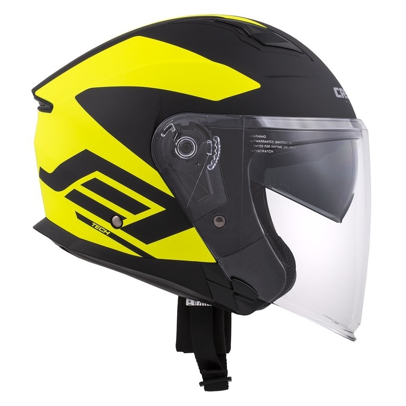Cassida Jet Tech Corso offener Motorradhelm schwarz-fluo gelb