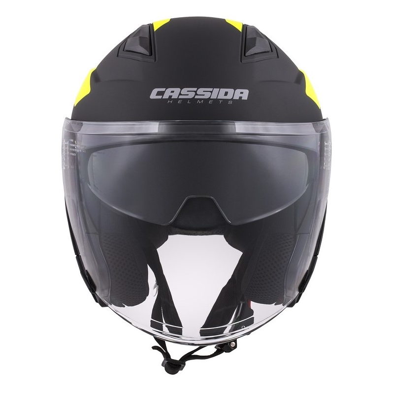 Cassida Jet Tech Corso offener Motorradhelm schwarz-fluo gelb
