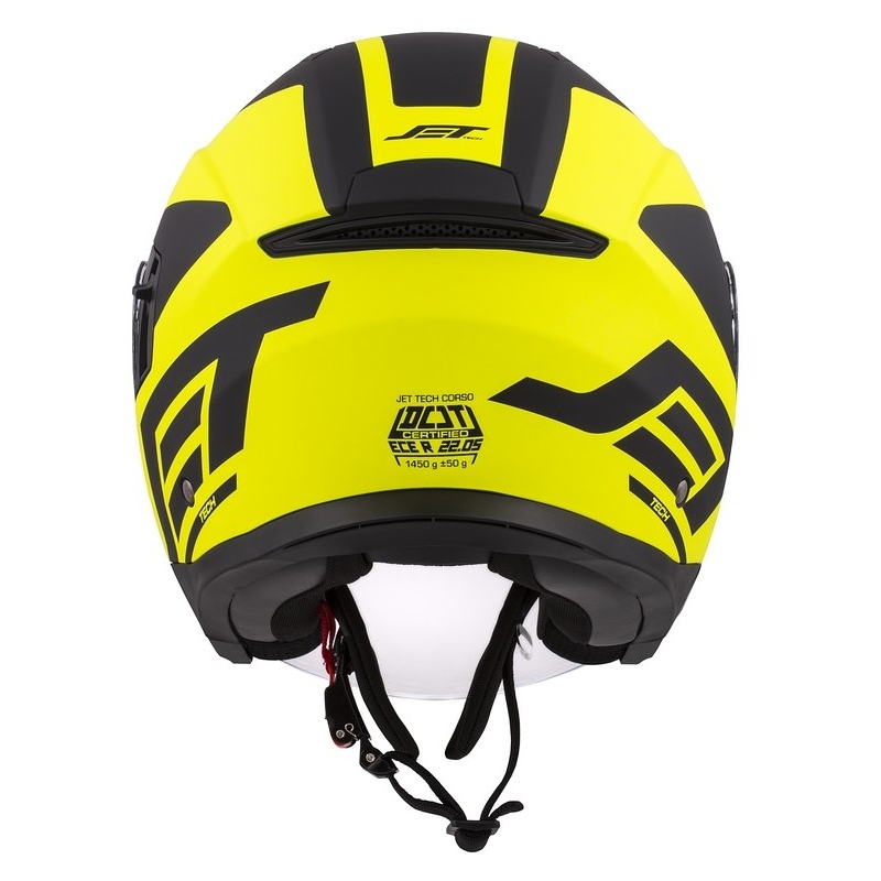 Cassida Jet Tech Corso offener Motorradhelm schwarz-fluo gelb