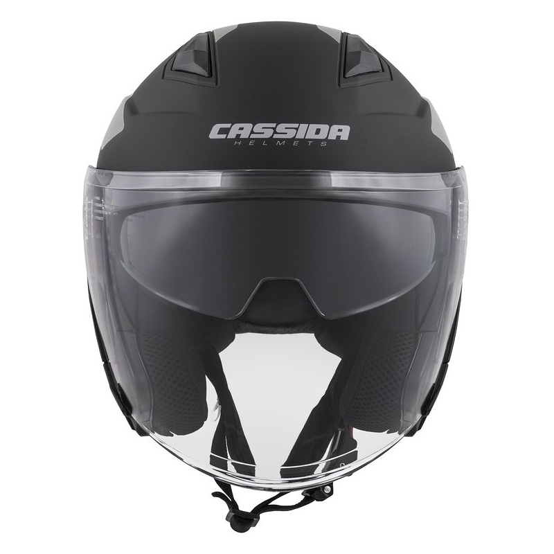 Cassida Jet Tech Corso Open Motorradhelm Schwarz und Grau