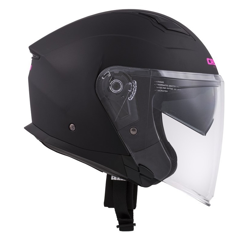 Cassida Jet Tech Open Motorradhelm Schwarz und Rosa