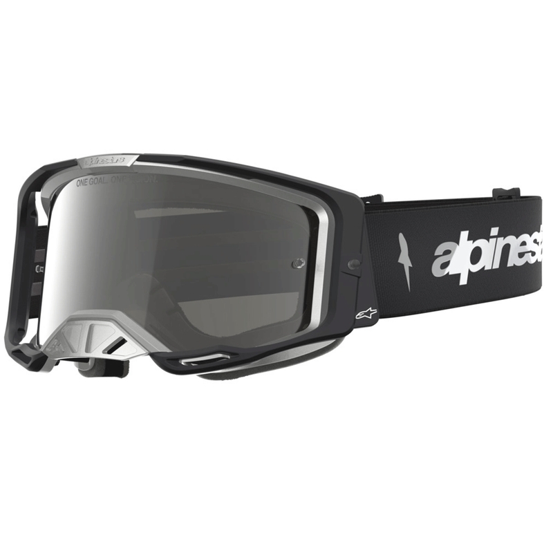 Alpinestars Vision 8 Amber Motocross-Brille schwarz-silber